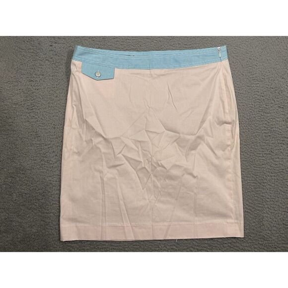 Brooks Brothers Dresses & Skirts - 346 Brooks Brothers Skirt‎ Pink Blue White Pin Stripes Size 14 Straight Short